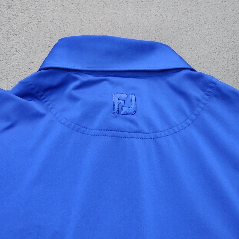 Footjoy Polo Shirt Men's Royal  Blue Short Sleeve Size L - Picture 3 of 12